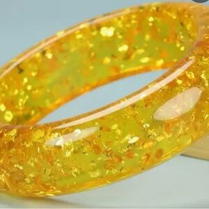 Elegant Yellow Resin Bangle
